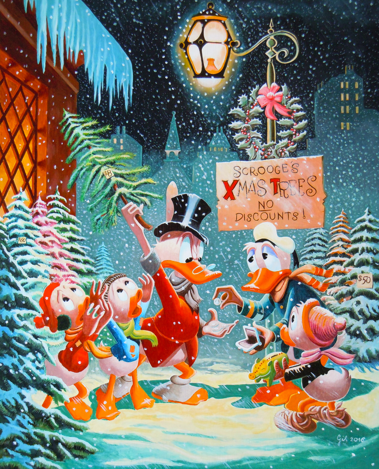Christmas Composition 2° on masonite